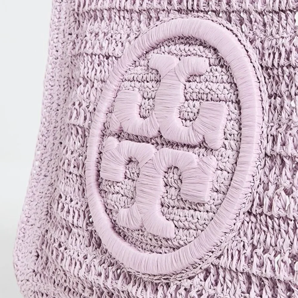 Tory Burch $395 158040 Small Ella Hand-Crocheted Tote Pale Purple NWT!